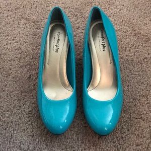 Blue/real high heels